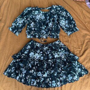 American Eagle Western/Boho Top and Skirt Set size M